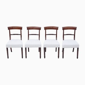 Chaises de Salle à Manger Antiques en Acajou, 1820s, Set de 4