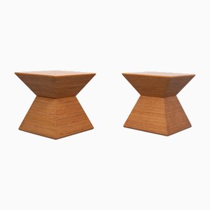 Laminated Pyramid Side Tables, Holland, 1970s, Set of 2