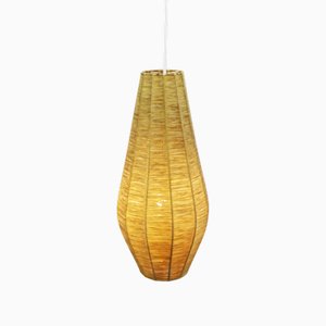 Mid-Century Raffia Pendant Light by Rupert Nikoll, 1950s