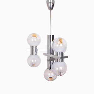 Space Age Murano Glass Chandelier from Mazzega, Italy, 1970s
