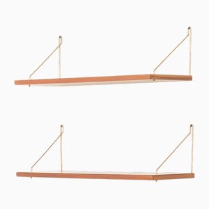 Dänische Vintage Teak Regale, 1960er, 2er Set