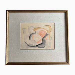 Toon Kelder, Composizione astratta, anni '50, Acquarello