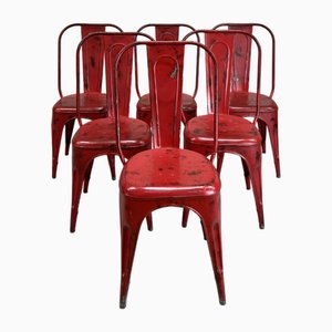 Vintage Tolix Metallstühle, 1930er, 6er Set
