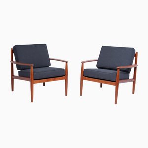 Teak Lounge Chairs by Grete Jalk for France & Søn, 1960s, Set of 2