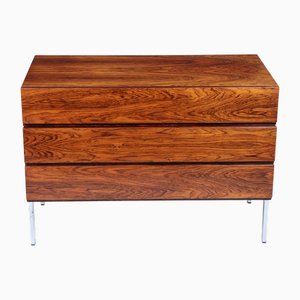Mid-Century Danish Rosewood Chest of Drawers with Chrome Legs, 1960s