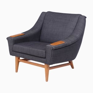 Mid-Century Modern Danish Armchair with Oak Armrests, 1960s