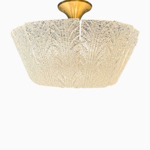 Lampada da soffitto grande in vetro di Murano di Barovier & Toso, Italia, anni '60