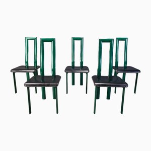 Italian Model Regia Dining Chairs by Antonello Mosca for Ycami, 1980s, Set of 5