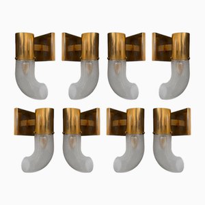 Italian Murano Glass and Brass Chain Sconce by Aldo Nason for Mazzega, 1970s