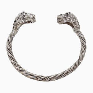 Löwenkopf Armband aus 925 Silber, 1960er