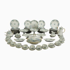 Porcelain Bleuet Dinner Service from Haviland Limoges, Late 19th Century, Set of 87