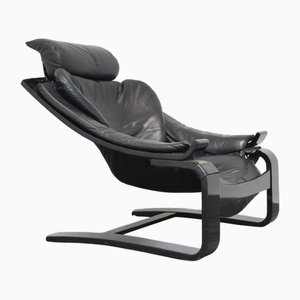 Leather Armchair by Åke Fribytter for Nelo Möbel, Sweden, 1970s