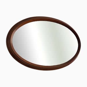 Achteckiger Mid-Century Modern Skandinavischer Spiegel aus Holz, 1960er