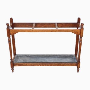 Large Victorian Oak Stick or Umbrella Stand, 19th Century