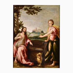 After Ludovico Pozzoserrato, Christ the Samaritan, 1600, Oil on Board