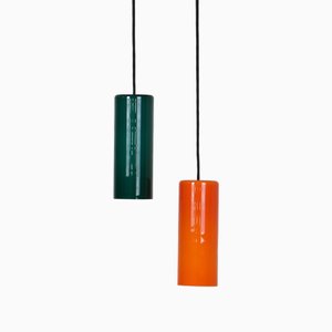 Danish Handmade Glass Pendants from Nordisk Solar Compagni, 1960s, Set of 2