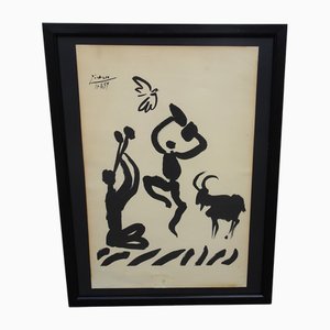 Lithographie Originale Pablo Picasso, The Flute Player, 1959