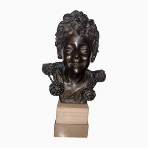 De Martino, Busto di Scugnizzo napoletano, 1950, Bronzo con base in marmo