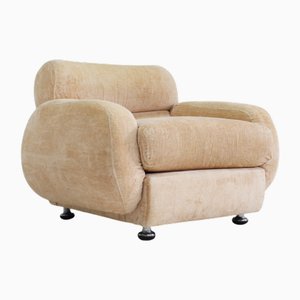 Silla italiana vintage de tela, años 70