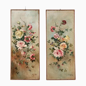 Flowers, 20th Century, Italy, Oil on Canvas