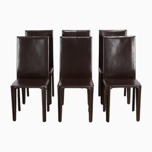 Leather Dining Chairs from Arper, Set of 6