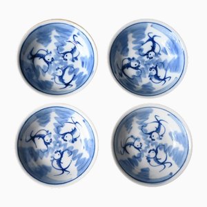 Scodelle Qianlong Batavia piccole in porcellana, Cina, set di 4