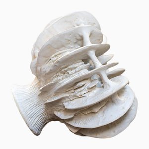 Vase Nolia en Grès avec Vitrage Blanc Mat par Kallia Panopoulou