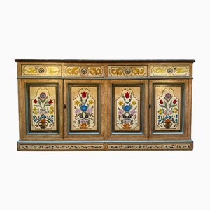 Louis Philippe Sideboard in Painted Wood and Faux Marble