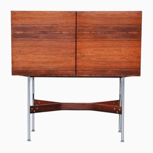 Mobile bar in palissandro di Rudolf Bernd Glatzel per Fristho Franeker, Paesi Bassi, 1956