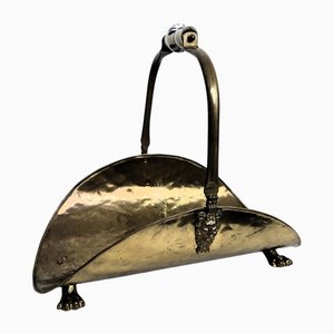 Vergoldeter italienischer Vintage Kamin aus Messing & Bronze von Milo Baughman, 1970er