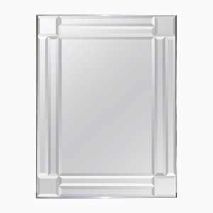 Espejo de pared decorativo rectangular con vidrio biselado