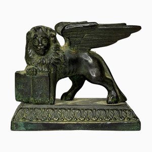 Italian Neoclassical Bronze Winged Lion of Saint Mark