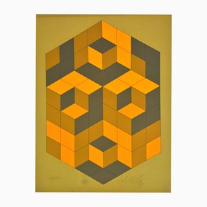 Victor Vasarely, Microcosmos, 1979, Silkscreen