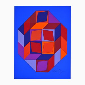 Victor Vasarely, Microcosmos, 1979, Silkscreen