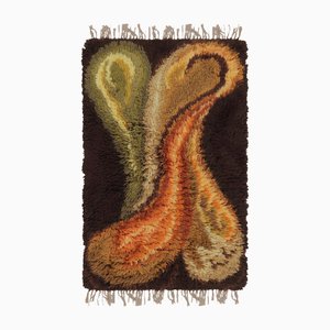 Vintage Swedish Rya Rug by Rug&Kilim