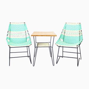Mid-Century Modern Outdoor Seating Set, Czechoslovakia, 1960s, Set of 3