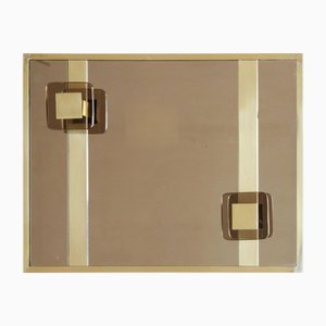 Vintage Garderobe aus Glas & Messing, 1970er