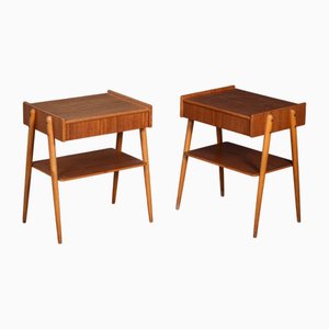 Swedish Teak Bedside Tables from Ab Carlström & Co. Möbelfabrik, 1960s, Set of 2