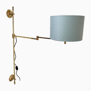 Large Vintage Wall Light in Bronze and Brass, 1960s