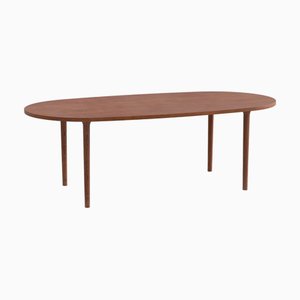 Table de Salle à Manger Ovale Minimaliste en Noyer par Pedro Sotomayor