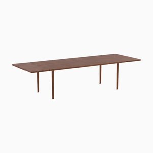 Table de Salle à Manger Extensible Minimaliste en Noyer de Mor