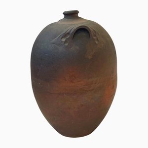 Large Antique French Walnut Oil Jar