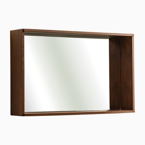 Campo Minimalist Wall Mirror in Walnut by Filipe & Viricel