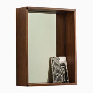 Campo Minimalist Wall Mirror in Walnut by Filipe & Viricel
