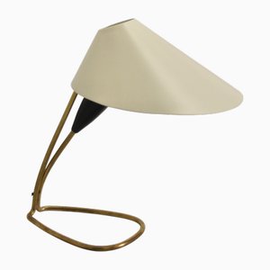 Lámpara de mesa Mid-Century grande de latón atribuida a JT Kalmar, años 50