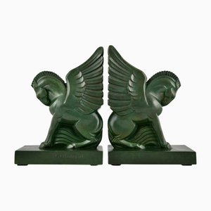 Art Deco Pegasus Bookends by G. H. Laurent, France, 1930s, Set of 2