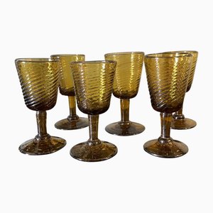 Copas de vino vintage de Biot, años 70. Juego de 6