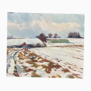 Tony Reniers, Landscape, 1981, Oil on Panel