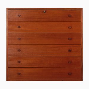 Commode Murale Vintage en Teck, Danemark, 1960s-70s