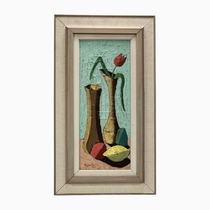 Frans Ragnar Segerholm, Still Life, 1960s-1970s, Oil Painting on Panel, Framed